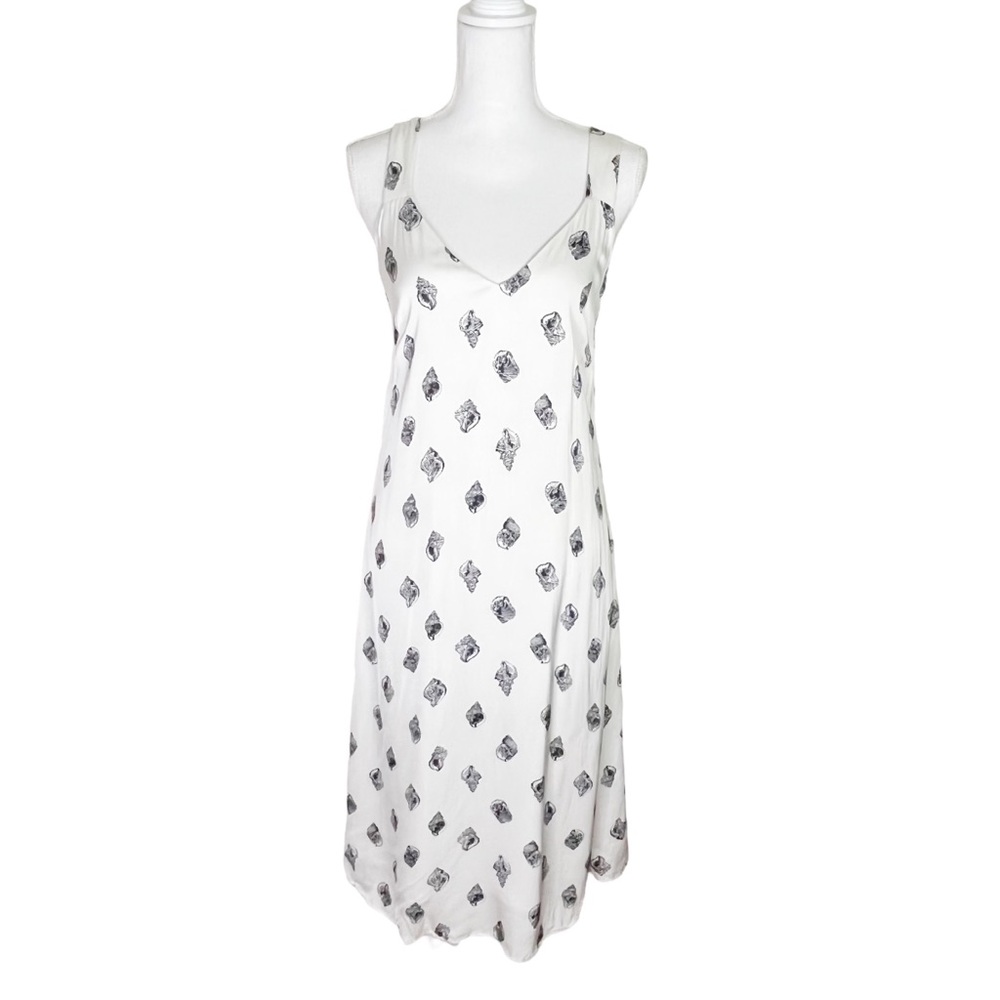 & Other Stories Black & White Print Slip Midi Dress Shell Prints Women’s Size 6